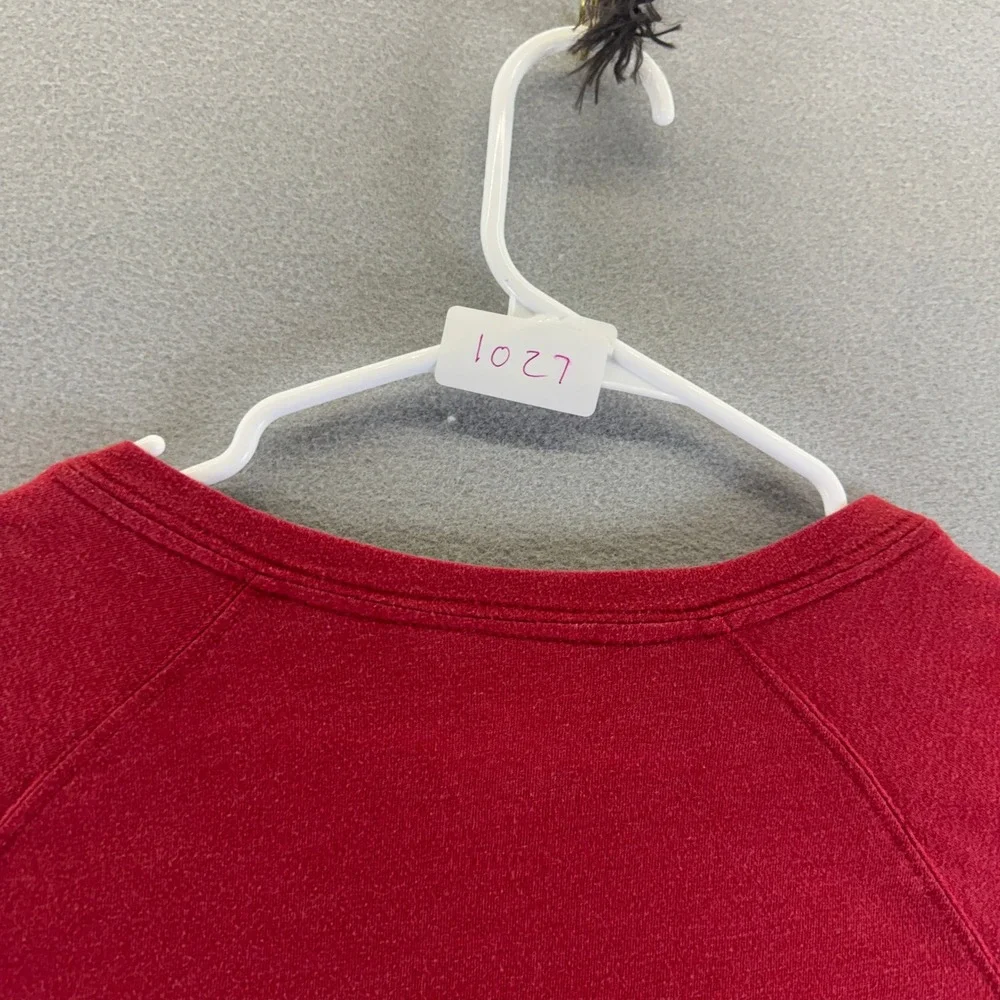 Nike Los Angeles Angels MLB V-Neck T-Shirt Red Womens Medium Sporty Raglan Tee